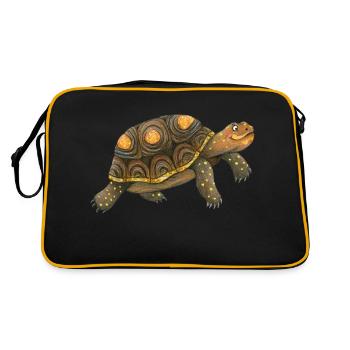 petite tortue - Sac Retro - noir/or - Dos