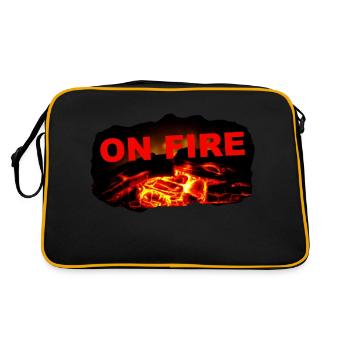 ZoffArt ON FIRE - Retro Tasche - Schwarz/Gold - Hinten