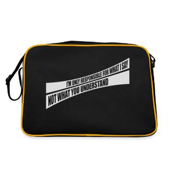 ce que je dis citation - Sac Retro - noir/or - Dos