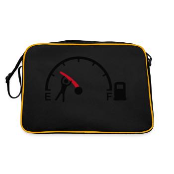Gasoline too expensive - humor - Retro Bag - black/gold - Back