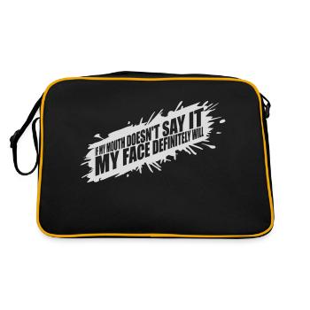 my face definitely will - Retro Tasche - Schwarz/Gold - Hinten