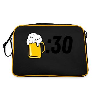 Bier :30 - Retro Tasche - Schwarz/Gold - Hinten