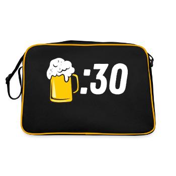 Bier :30 - Retro Tasche - Schwarz/Gold - Hinten