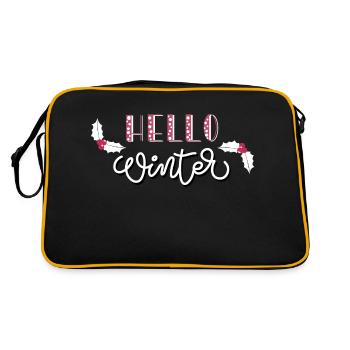 Hello Winter - Retro Tasche - Schwarz/Gold - Hinten