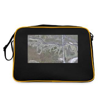 Dünen - Sankt Peter Ording - Retro Tasche - Schwarz/Gold - Hinten