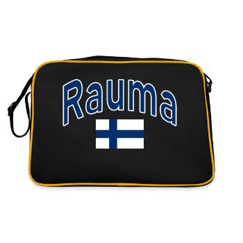 Drapeau finlandais de Rauma - Sac Retro - noir/or - Dos