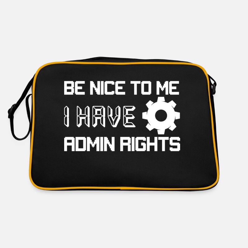 Be Nice To Me I Have Admin Rights Programmer Codin Retro Tasche