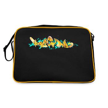 Hooligans Micro - Retro Tasche - Schwarz/Gold - Hinten