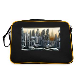 City of the future - Retro Bag - black/gold - Back