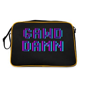 "Gawd Damn" Funny Funny saying - Retro Bag - black/gold - Back