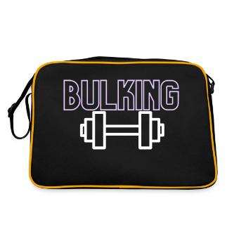 "Bulking" Gym Shirt - Retro Bag - black/gold - Back