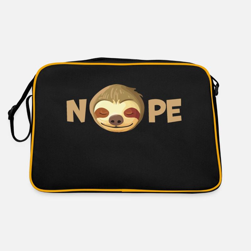 Nope Sloth Saying Funny Gift Retro Bag