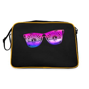 Lunettes de soleil été mignon happy beach ocean surf - Sac Retro - noir/or - Dos
