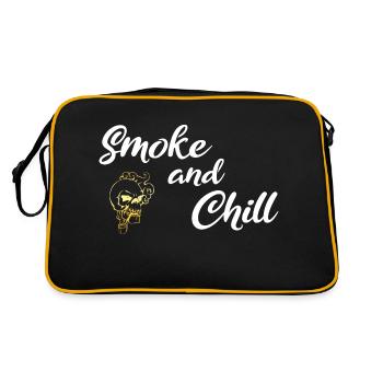 Smoke and Chill White - Retro Bag - black/gold - Back