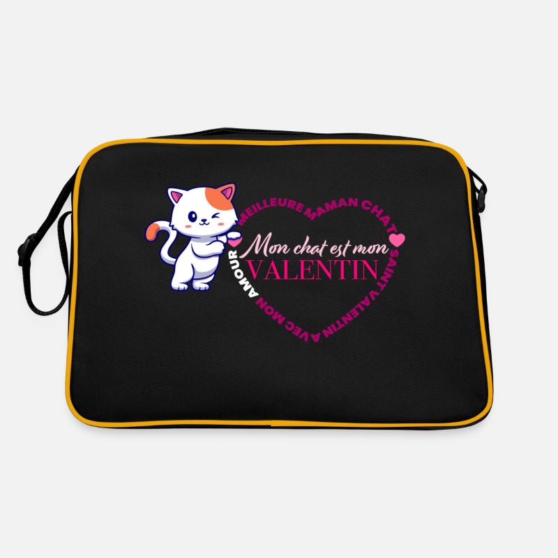 Chat Valentin Sac Retro