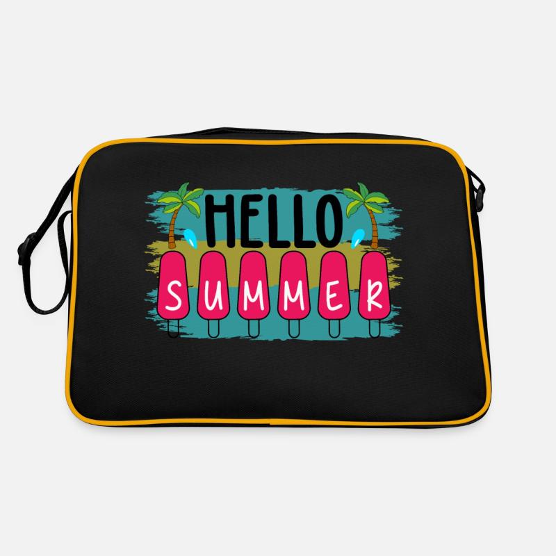 Summer - Retro Tasche - Schwarz/Gold