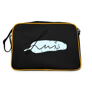 Luis - Retro Tasche - Schwarz/Gold - Hinten