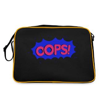 OOPS blue pink - Retro Bag - black/gold - Back
