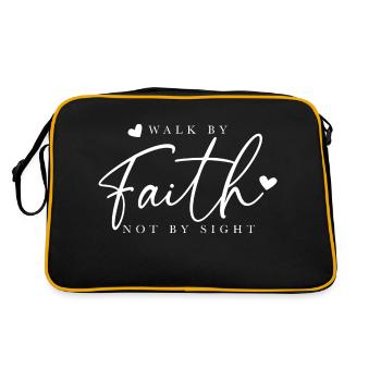 Walk by Faith Church Jésus-Christ Christian - Sac Retro - noir/or - Dos