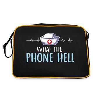 Qu’est-ce que l’enfer du téléphone Design pour une réceptionniste - Sac Retro - noir/or - Dos
