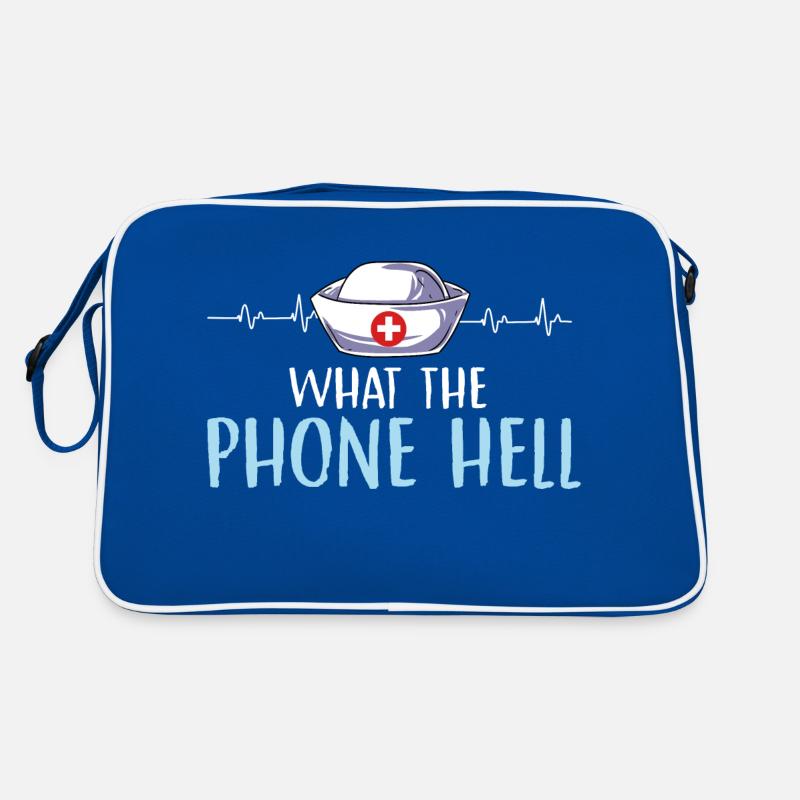 What the phone hell Design for a receptionist Retro Tasche
