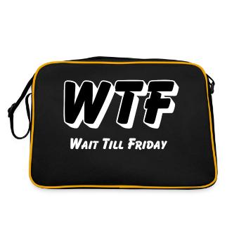WTF -Attendez jusqu’à vendredi - Sac Retro - noir/or - Dos