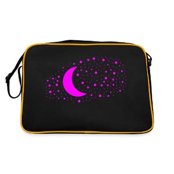 Moon and stars - Retro Bag - black/gold - Back
