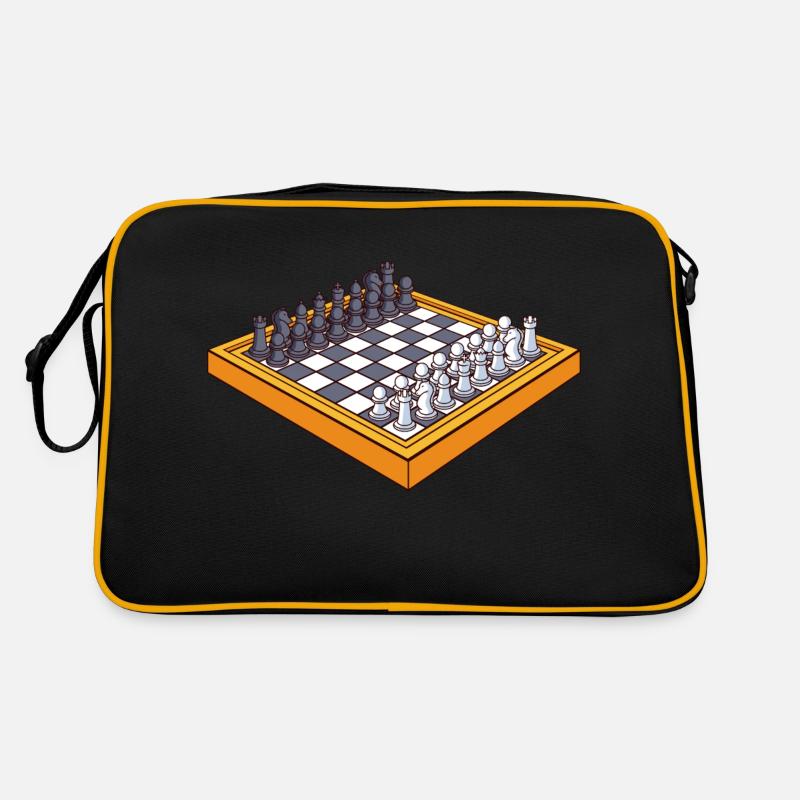 boardgame chess backgammon game night Retro Tasche