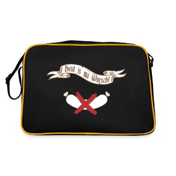 Heid is ma wurscht - Retro Bag - black/gold - Back