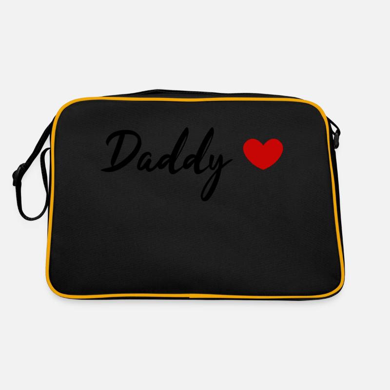 Daddy with red heart Retro Bag