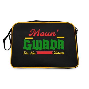 Moun Gwada pa ka domi png - Sac Retro - noir/or - Dos