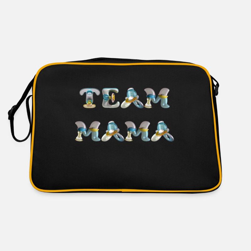 Team Mama Schnuller Retro Tasche