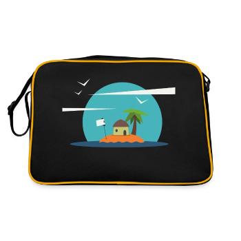 Sommer - Retro Tasche - Schwarz/Gold - Hinten