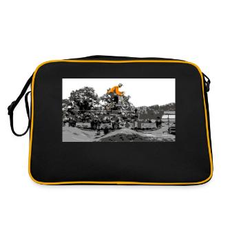 BMX Bicross Rennen Rennen Old School - Retro Tasche - Schwarz/Gold - Hinten