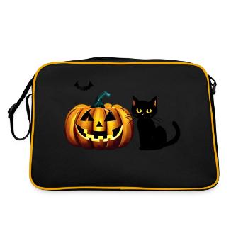 Pumpkin Costume Halloween Gift Pumpkin Pumpkins - Retro Bag - black/gold - Back