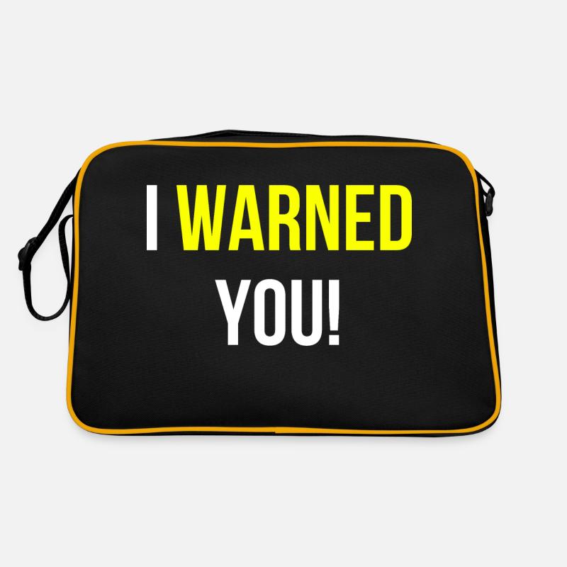 ich habe euch gewarnt Spruch Englisch Retro Tasche