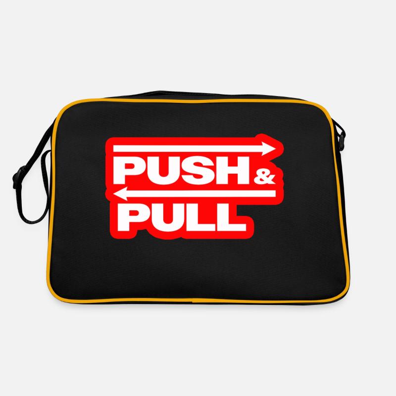 Push and Pull Red Retro Tasche