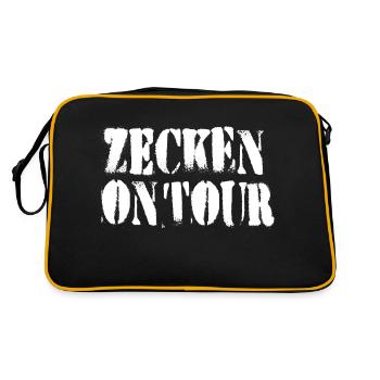 Zecken on tour - Retro Tasche - Schwarz/Gold - Hinten