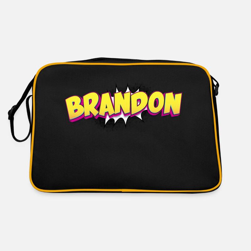 Brandon Custom Name Comic Book Style Pop Art, Retro Bag