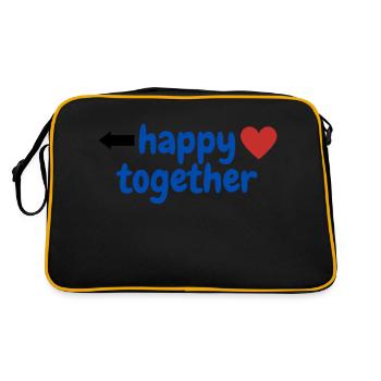 happy together 2 - Retro Tasche - Schwarz/Gold - Hinten