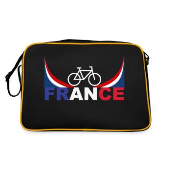 France - Retro Tasche - Schwarz/Gold - Hinten