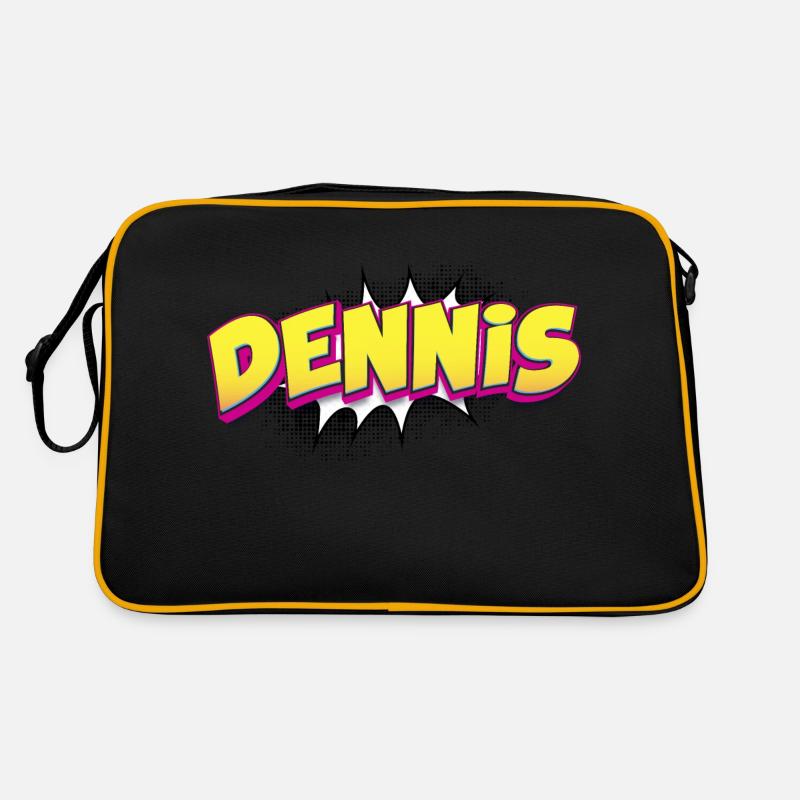 Dennis Custom Name Comic Book Style Pop Art, Retro Bag