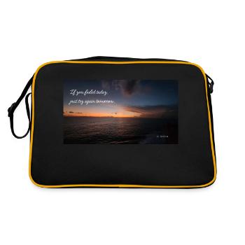 If you failed today, just try again tomorrow. - Retro Bag - black/gold - Back