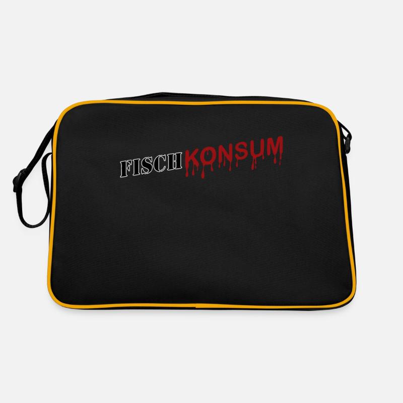 Fischkonsum Logo Retro Tasche