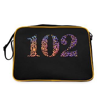 102nd Birthday Leopard - Retro Bag - black/gold - Back
