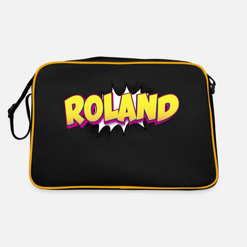 Roland Custom Name Comic Book Style Pop Art, Retro Bag