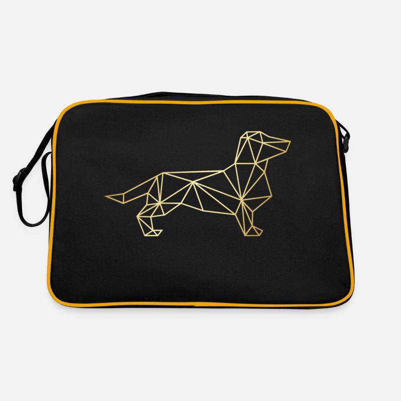 MRLORD TRIANGLE 2 - Sac Retro - noir/or