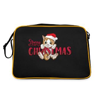 Merry christmas - Retro Bag - black/gold - Back