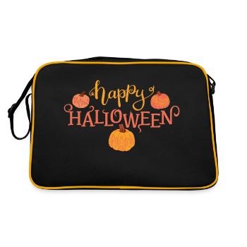 Joyeuse citrouille d’Halloween - Sac Retro - noir/or - Dos