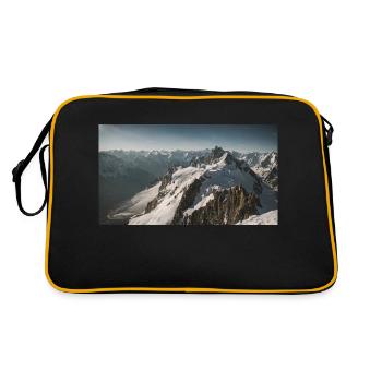 Mountain - Snow-capped peaks - Retro Bag - black/gold - Back